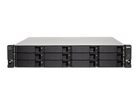 QNAP TL-R1200C-RP - Kiintolevyasemaryhmä - 12 telineet (SATA-600) - USB 3.2 Gen 2 (ulkoinen) - telineasennettava - 2U TL-R1200C-RP