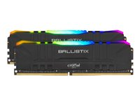 Ballistix RGB - DDR4 - pakkaus - 32 Gt: 2 x 16 Gt - DIMM 288 nastaa - 3600 MHz / PC4-28800 - CL16 - 1.35 V - puskuroimaton - non-ECC - musta BL2K16G36C16U4BL
