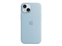 Apple - Skydd för mobiltelefon - MagSafe-kompatibilitet - silikon - ljusblå - för iPhone 15 MWND3ZM/A