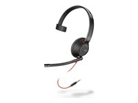 HP Poly Blackwire 5210 - Blackwire 5200 series - headset - på örat - kabelansluten - 3,5 mm kontakt - svart - Certifierad för Microsoft-teams, Certifierad för Skype for Buisness, Cisco Jabber-certifierad, Avaya-certifierad, Works With Chromebook Certified, Zoomcertifierad 85Q66AA