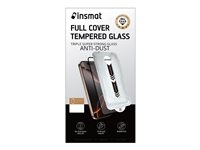 Insmat - Skärmskydd för mobiltelefon - lätt och anti-damm, super full täckning - glas - ramfärg svart - för Apple iPhone 15, 16 861-1609