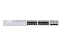 Cisco Catalyst 9300L - Network Essentials - kytkin - L3 - Hallinnoitu - 24 x 10/100/1000 (UPOE) + 4 x 10 Gigabit SFP+ (maa-satelliittiyhteys) - telineeseen asennettava - UPOE (880 W) C9300L-24UXG-4X-E